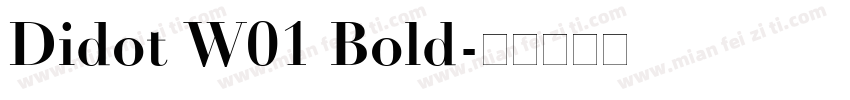Didot W01 Bold字体转换